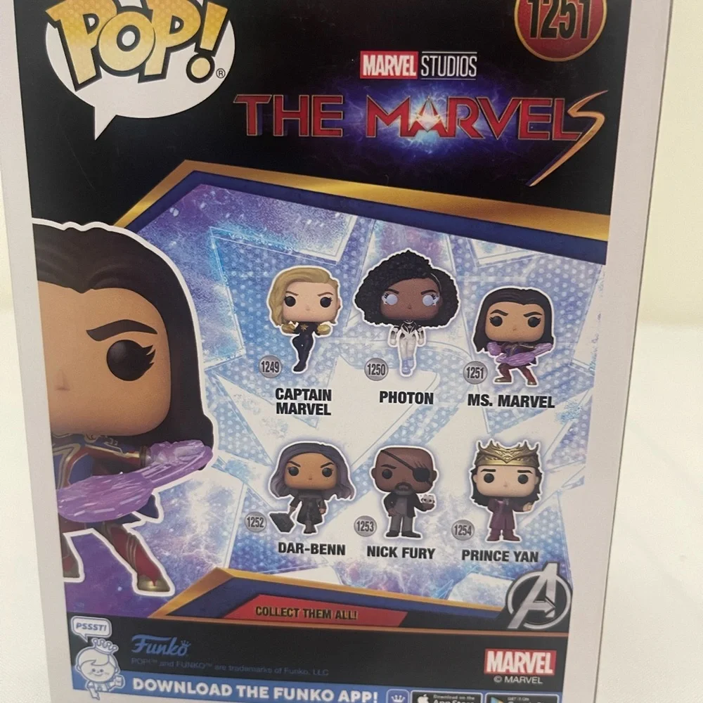 Funko Pop! Marvel Studios Ms. Marvel Vinyl Bobble Figure # 1251 - Picture 3 of 4